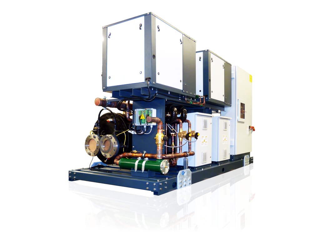 TSE condenserless water chiller with centrifugal compressors