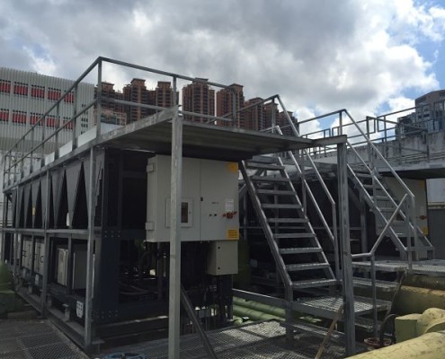 Turbomiser chiller with heat recovery for sport center in Hong Kong