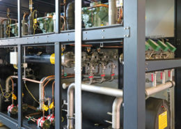 chiller with special heat exchangers for Evonik cooling tower