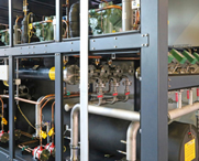 chiller with special heat exchangers for Evonik cooling tower